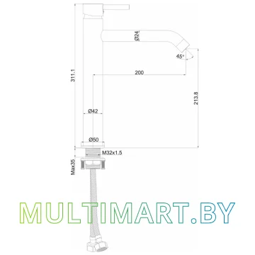 Смеситель Maxonor Pure Life PL1187-16 картинка 4